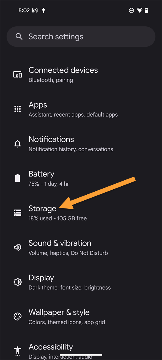 Google Pixel Storage